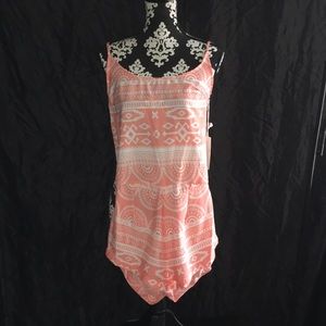 Salmon Tribal Romper with adjustable straps !